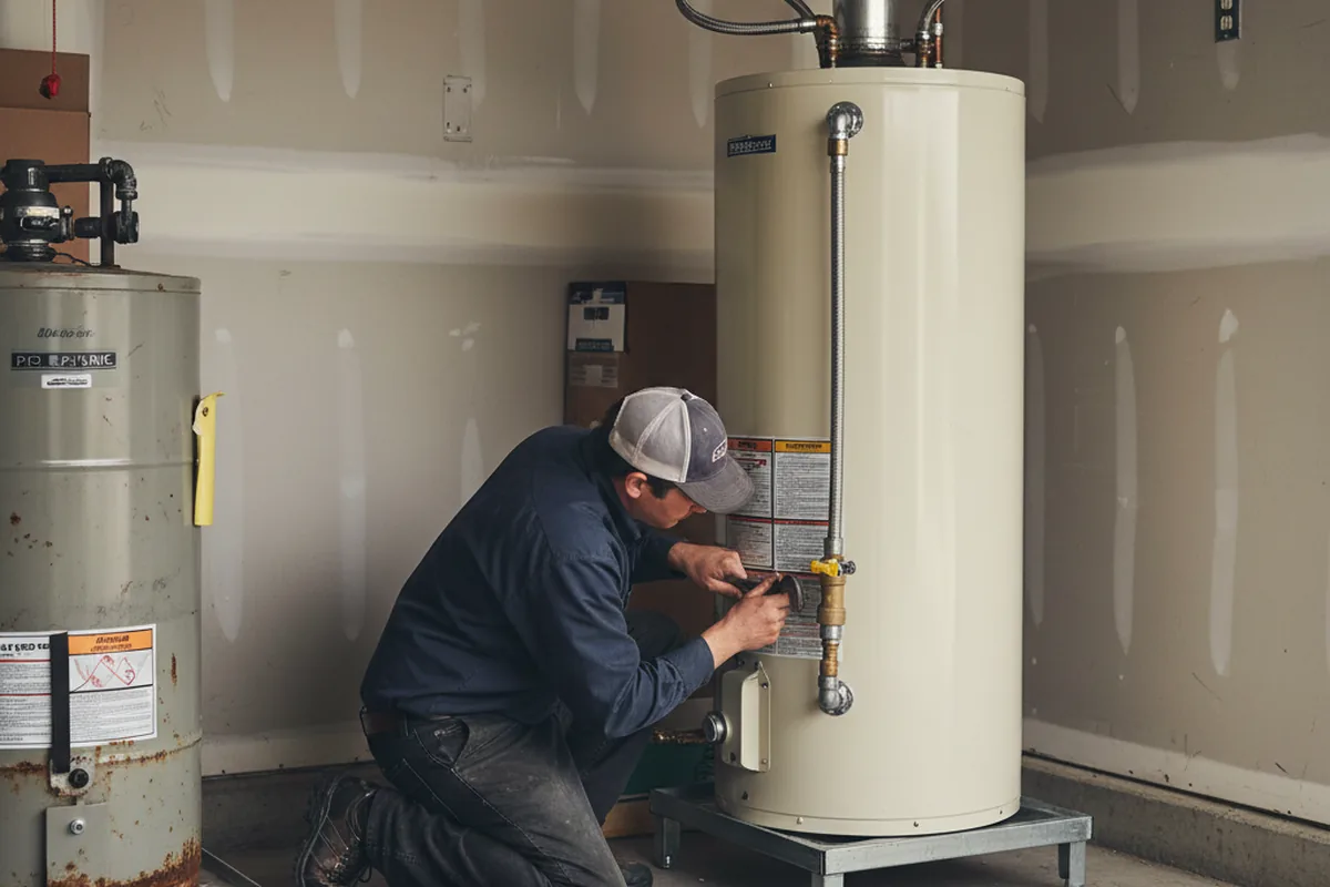 Water heater and shutoff valve replacement in East Hartford